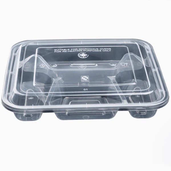 Square Four Grid Injection Molded Lunch Box