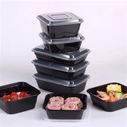 Pritaikoma vienkartinė stora supakuota priešpiečių dėžutė