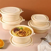 Aplinkai nekenksmingas biologiškai skaidus kukurūzų krakmolo pagrindu pagamintas apvalus dubuo