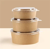 Gamykloje tiesiogiai parduodamas kraftpopierinis salotų dubuo